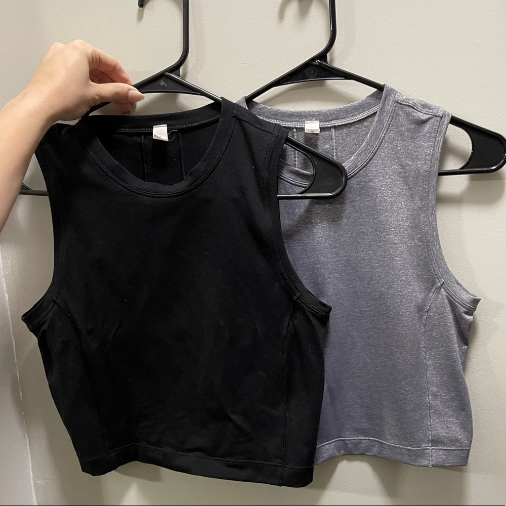 2 pack lululemon crop tank tops